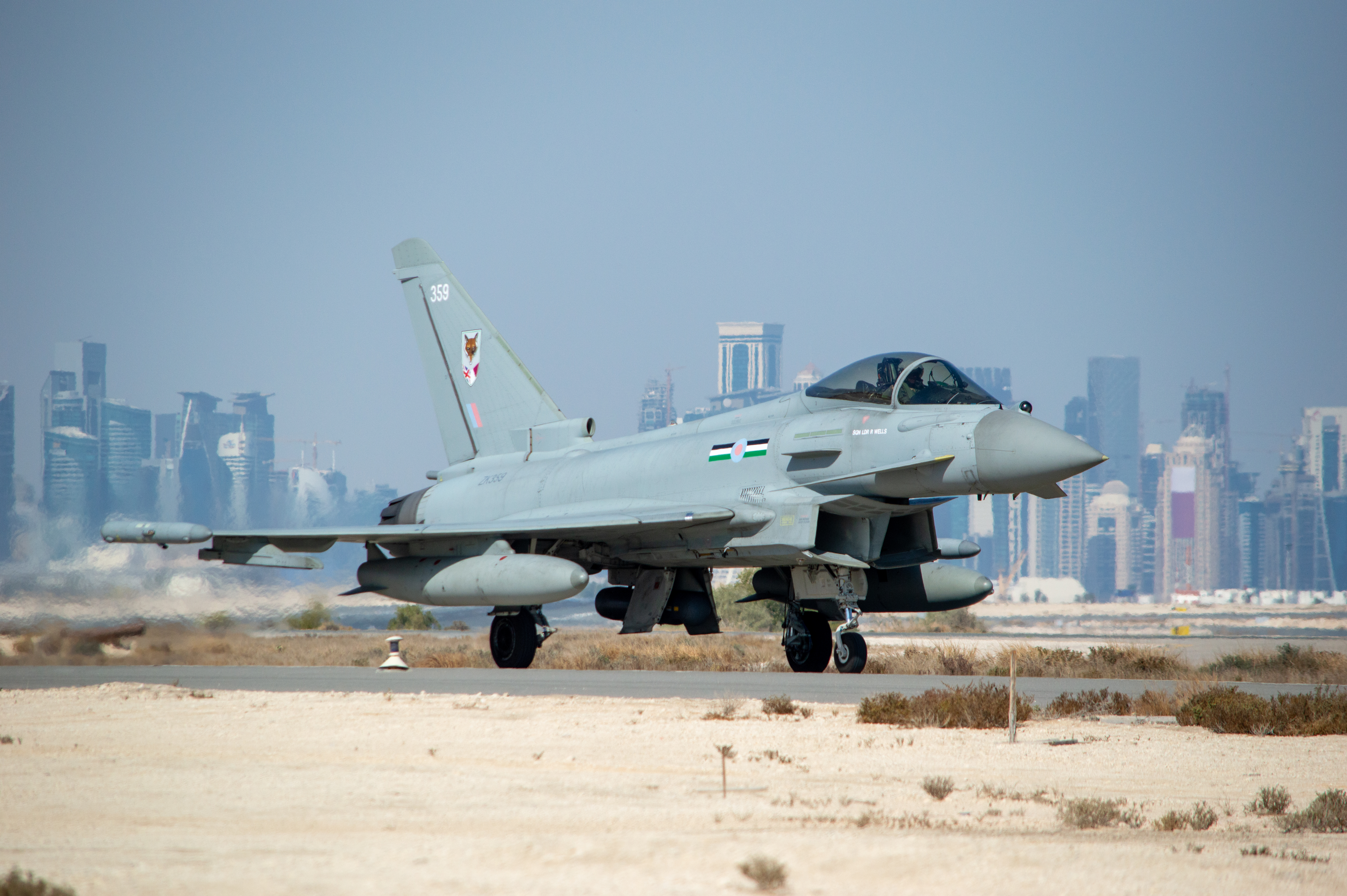 Typhoon on the runway.
