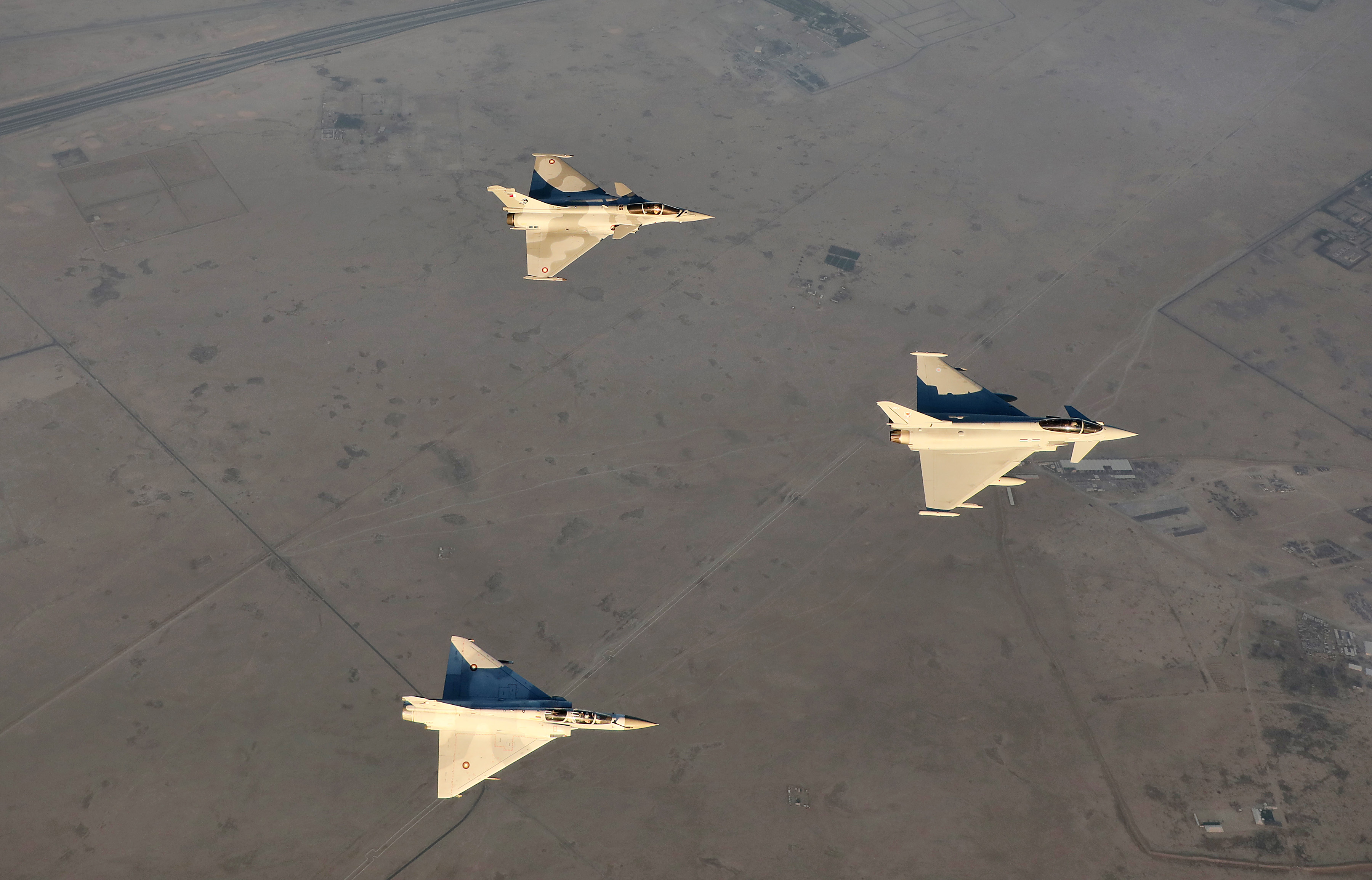 Three Typhoons flying in formation.