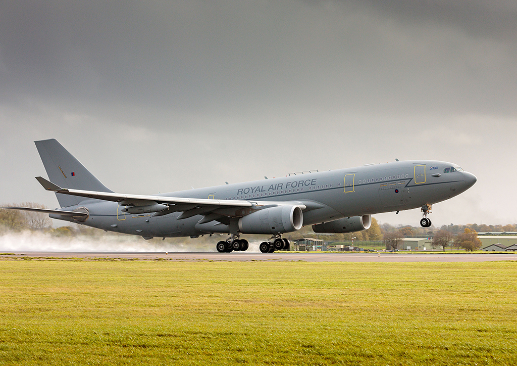 - RAF Voyager taking off for the first flight fuelled with 100% sustainable fuel