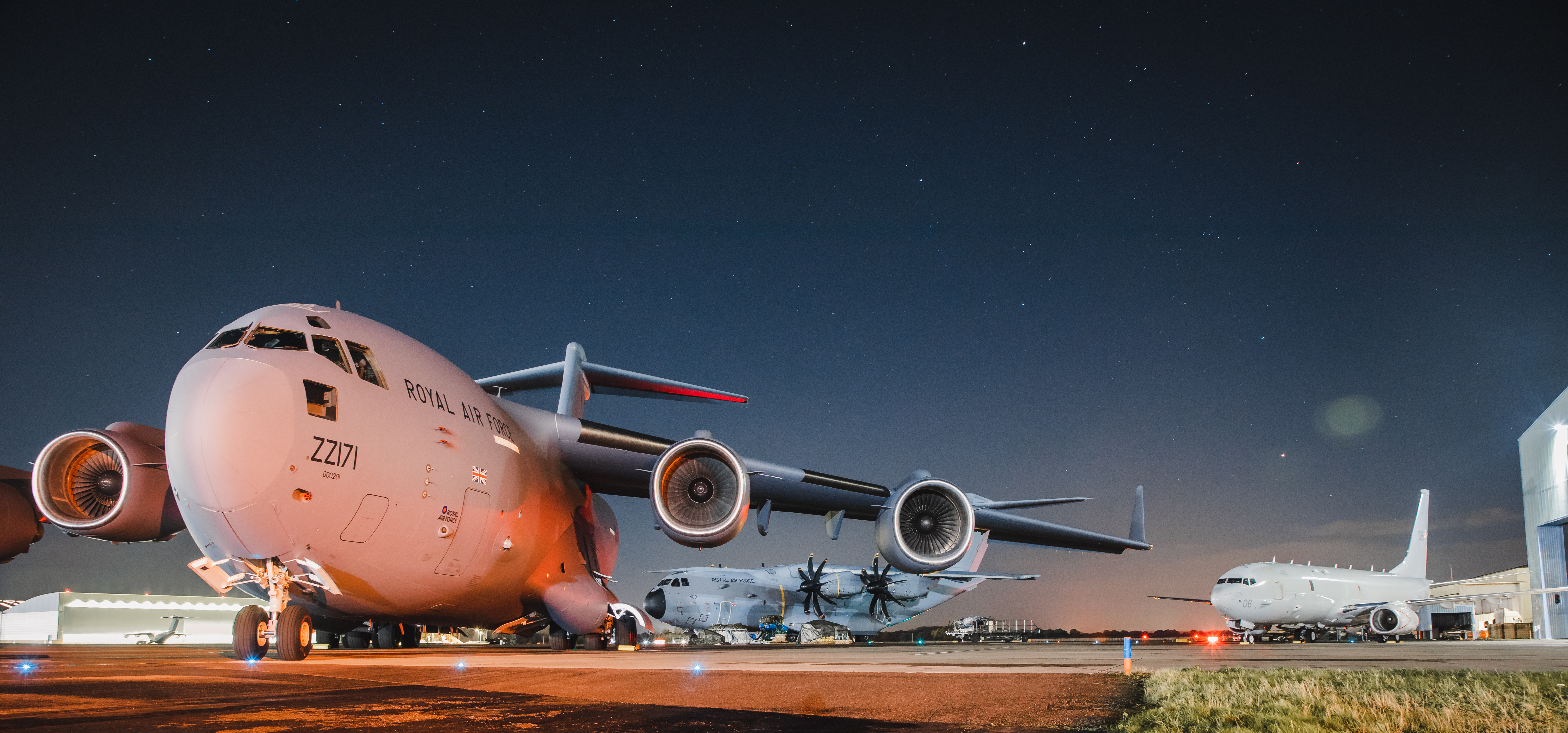 Image shows RAF Globemaster on the airfield. 