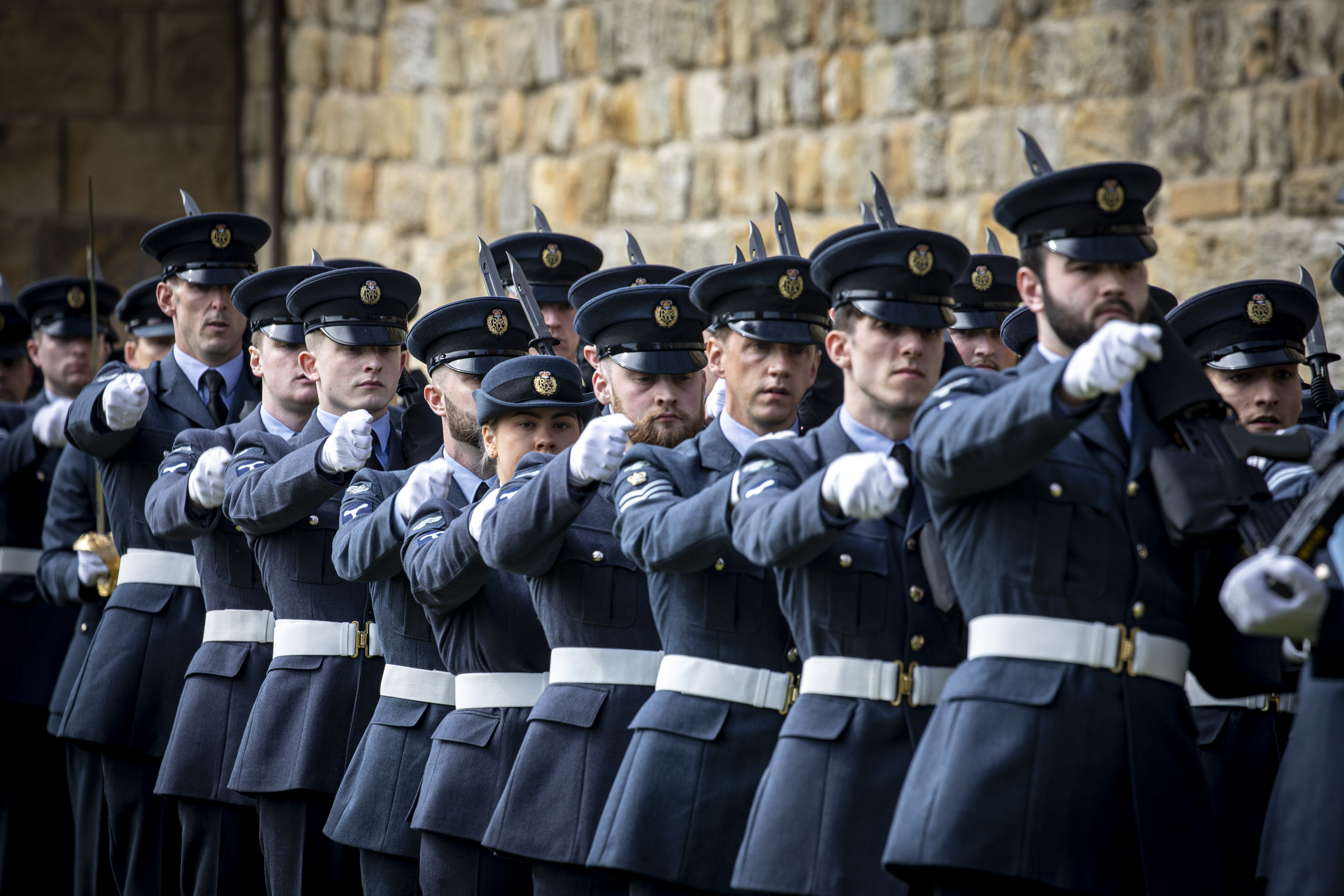 Reformation parade for 19 Squadron and 20 Squadron at Alnwick Castle