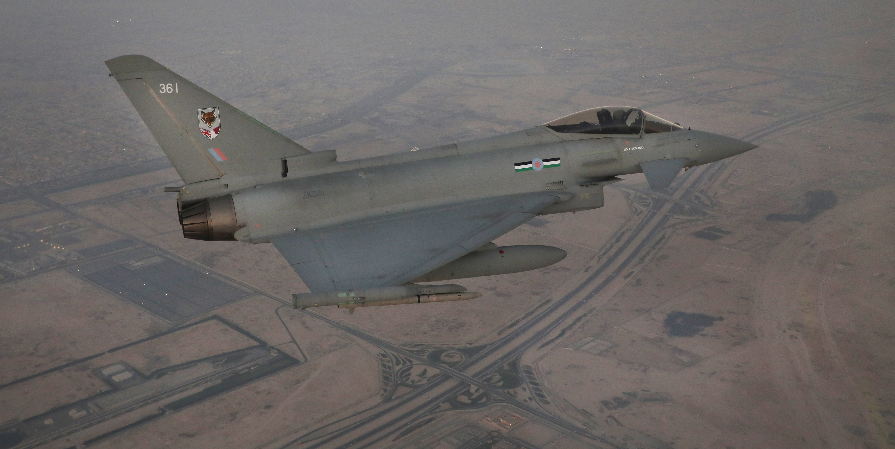 Typhoon in flight.
