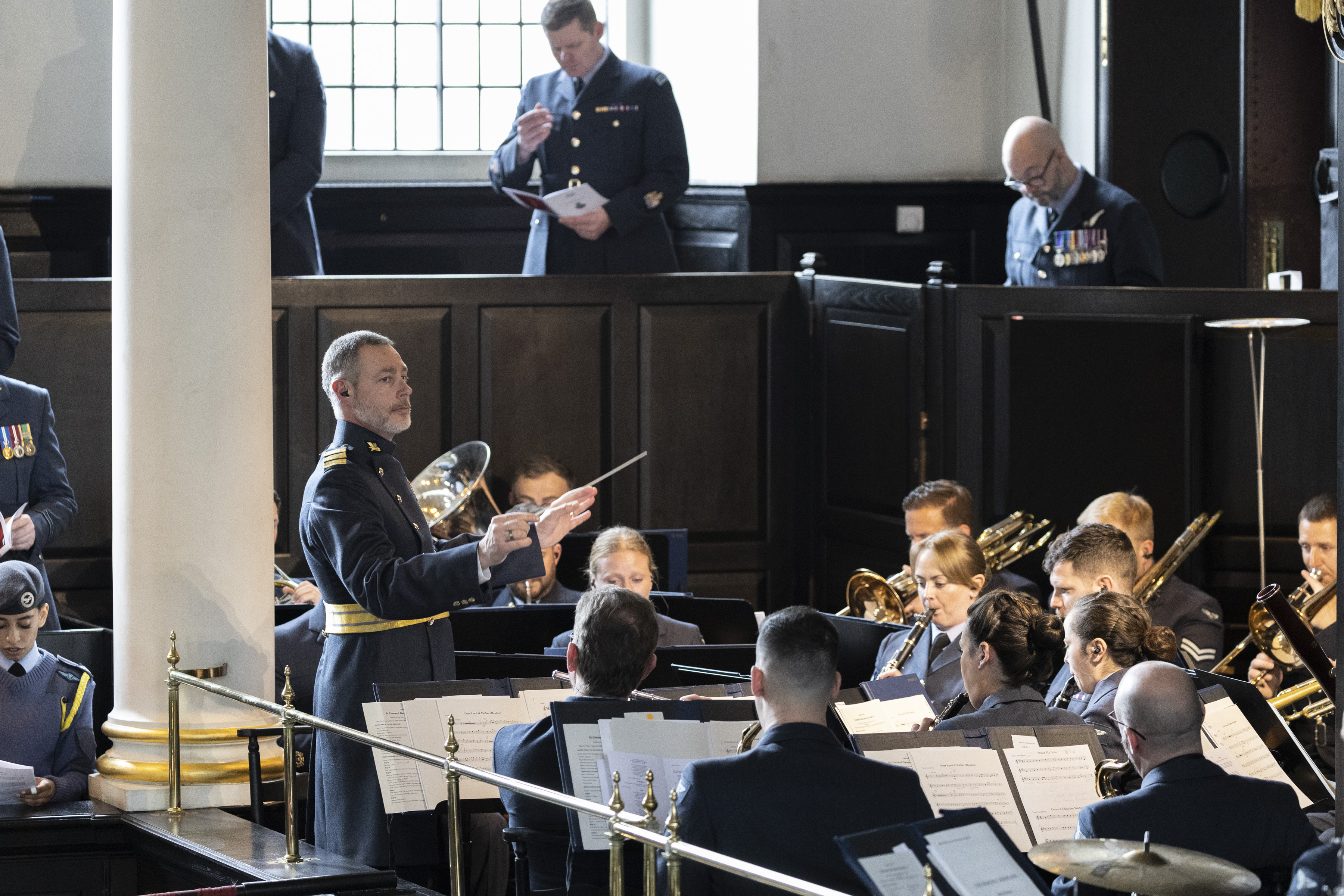 Image shows the RAF Music Services performing.