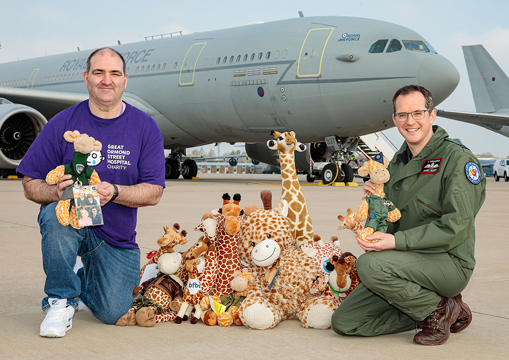 A Royal Air Force Voyager, based at RAF Brize Norton, has taken flight with 291 special passengers on board.