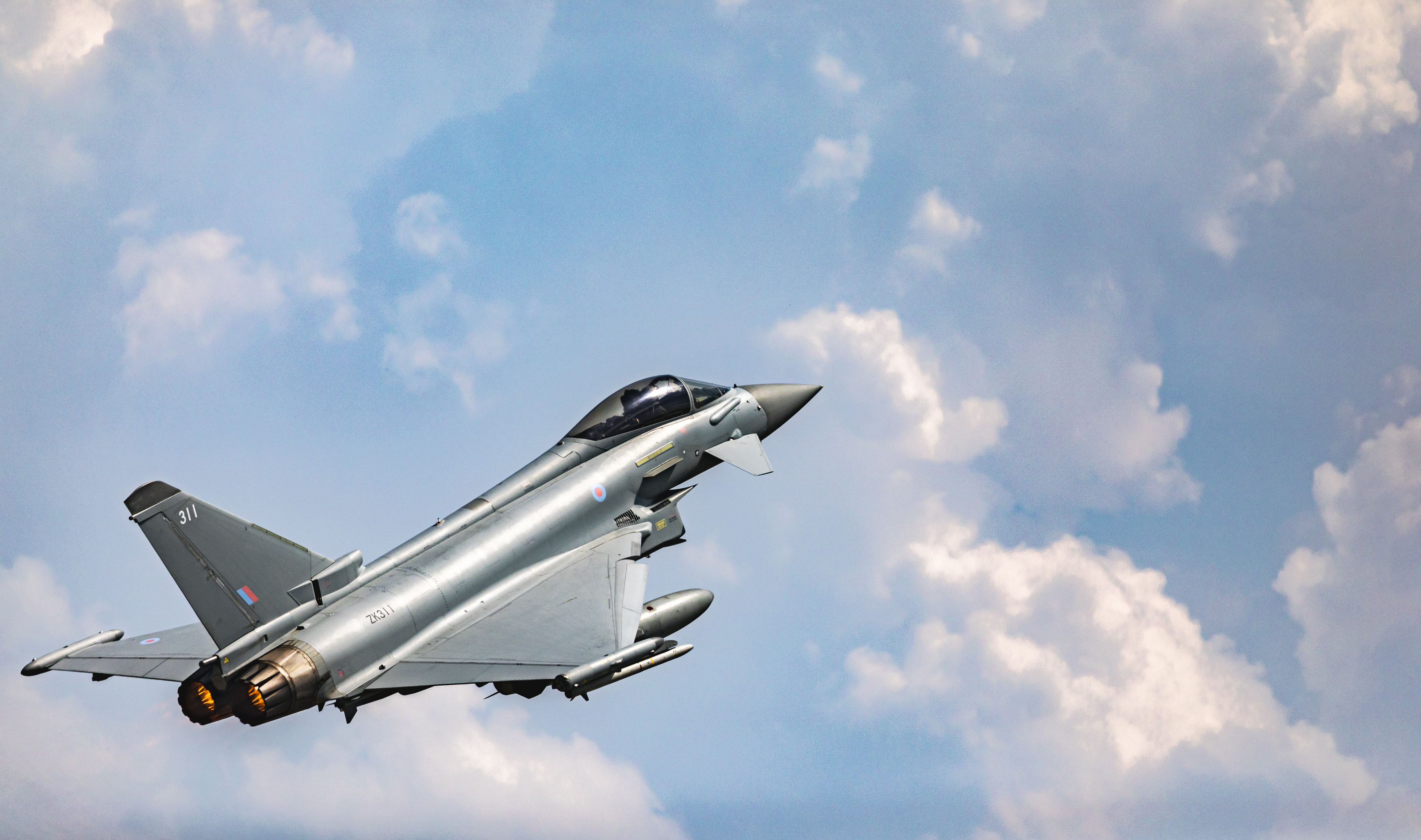 RAF Typhoon in flight.