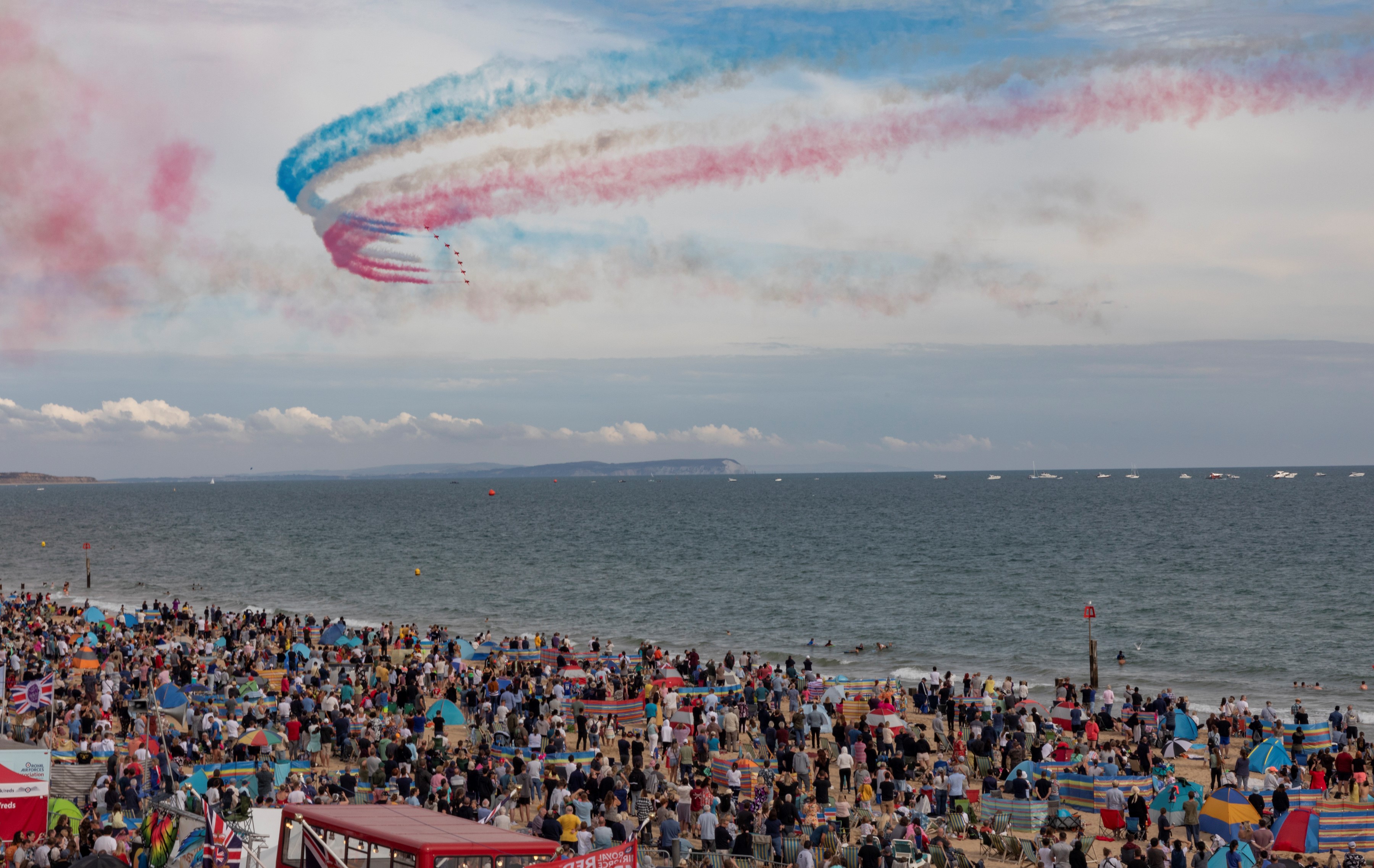 Bournemouth Air Festival, which attracts more than one million visitors, is one of the locations where people can see the Red Arrows in 2023.