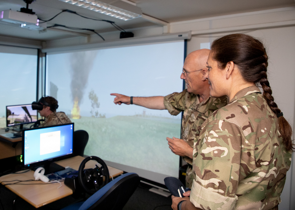 AOC 2 Gp (Des) is briefed on new technology and Force Protection output