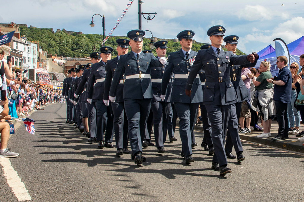 Image shows RAF personnel on parade.