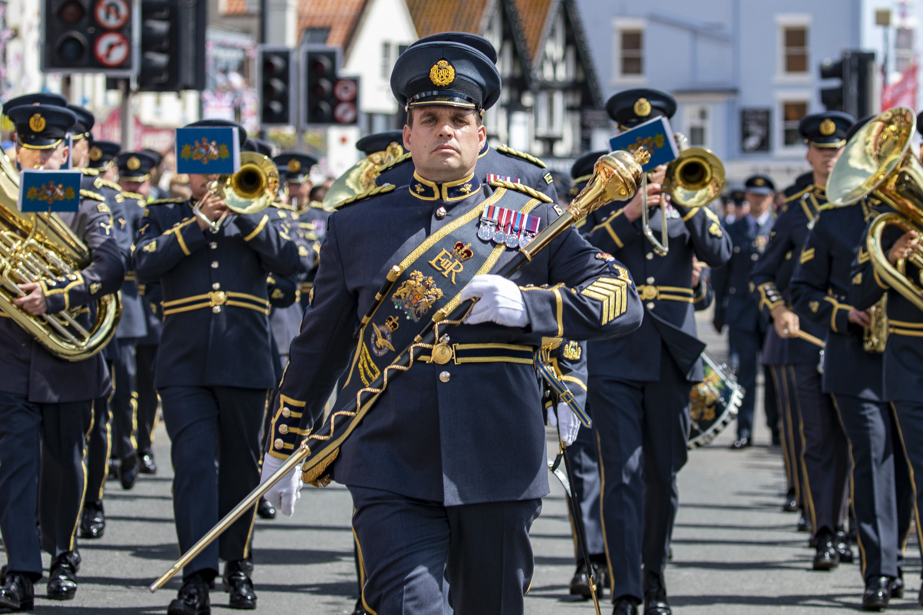 Band of the RAF in parade.