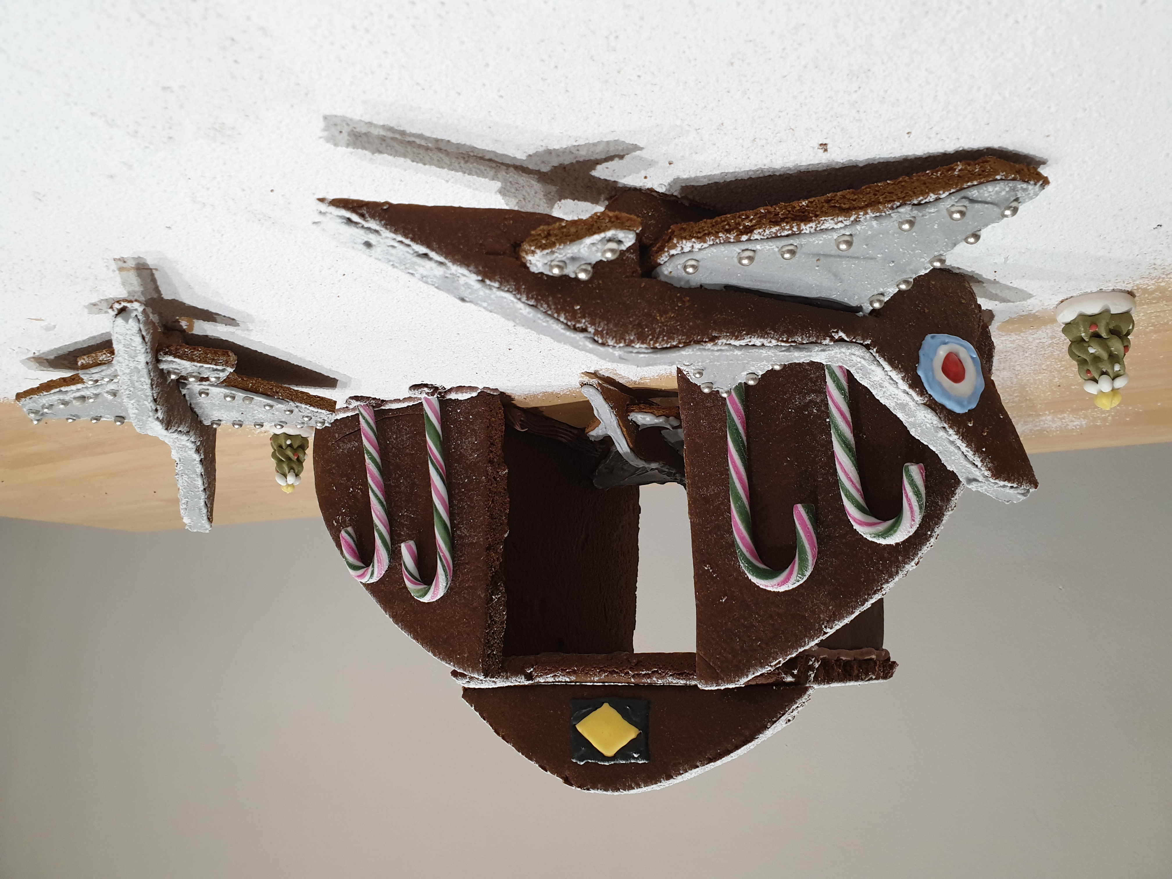 Typhoon display made out of Gingerbread.