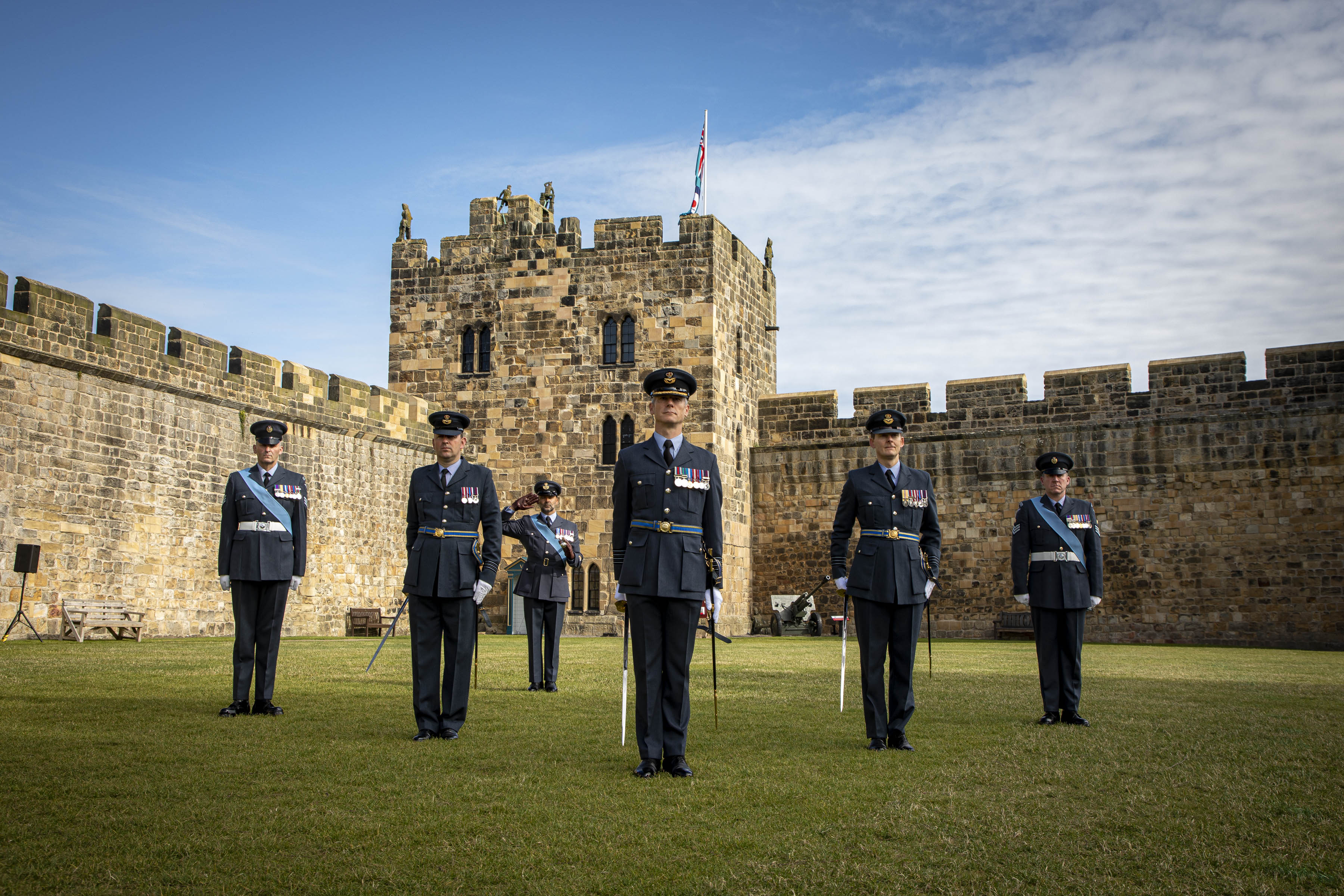 Reformation parade for 19 Squadron and 20 Squadron at Alnwick Castle