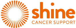 Shine Cancer support logo features a sun. 