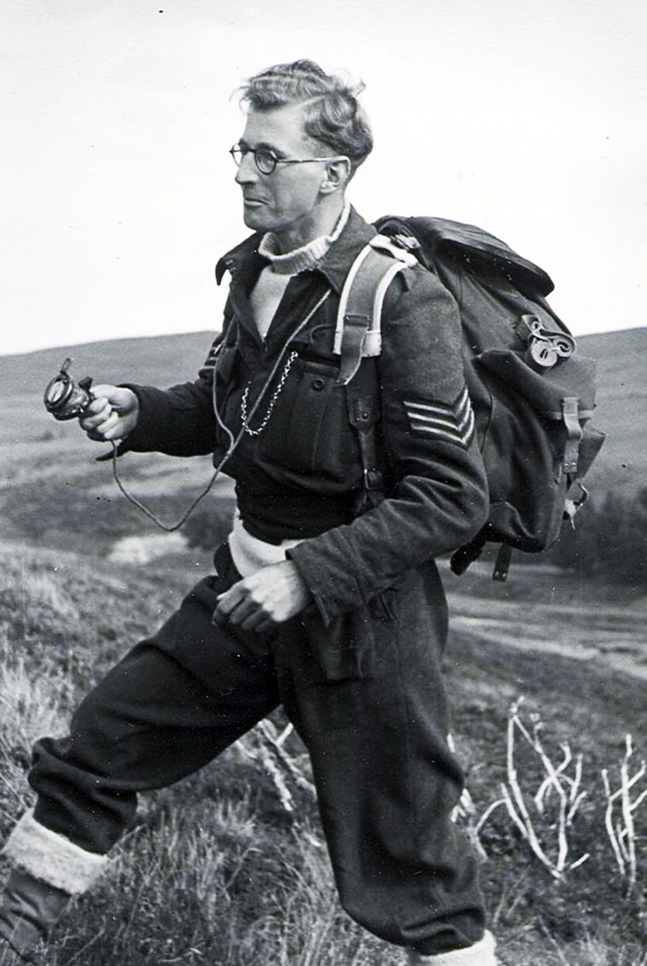 Sergeant in the 1940s on Mountain rescue