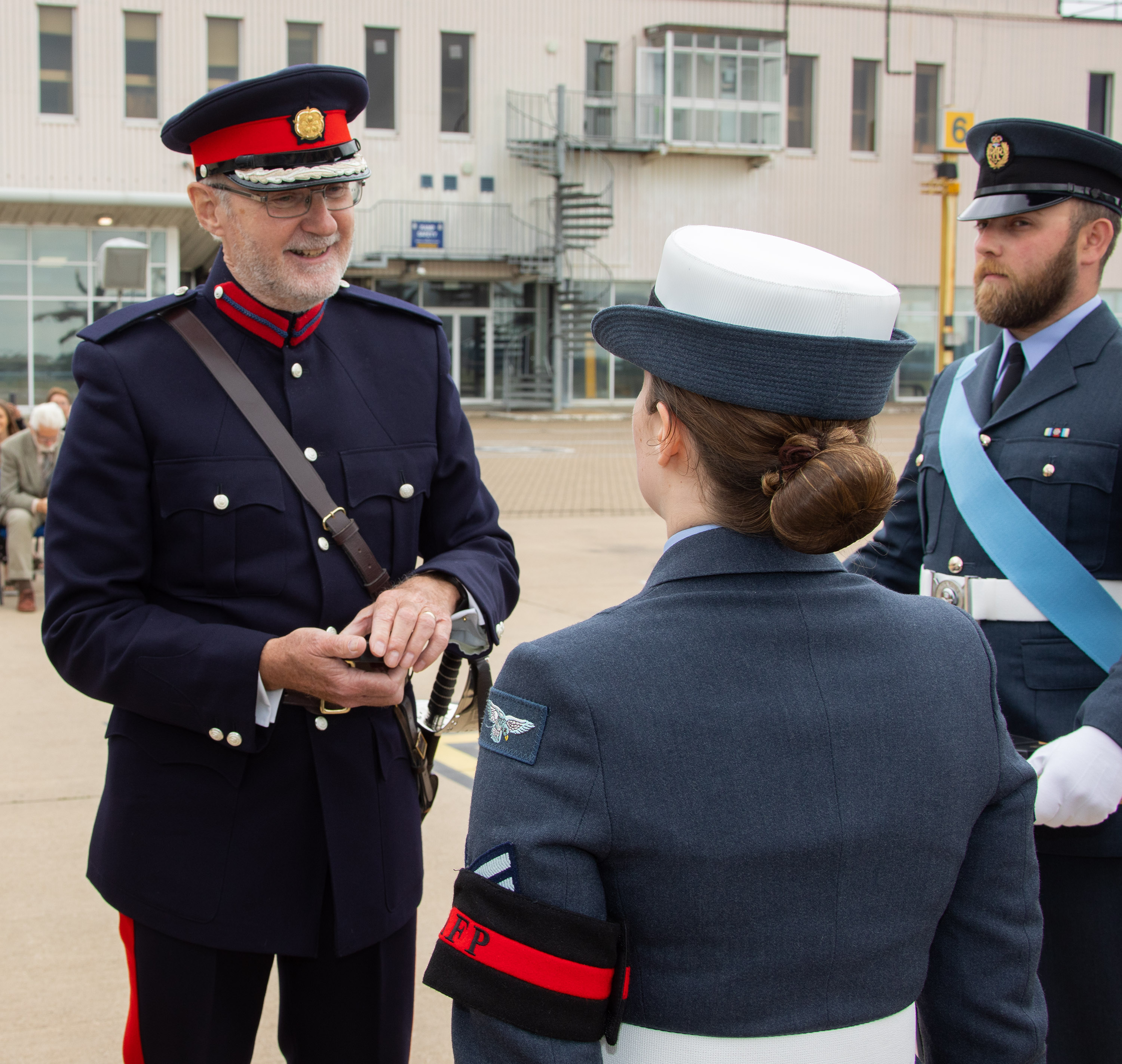 RAF Aviator presented with medal.
