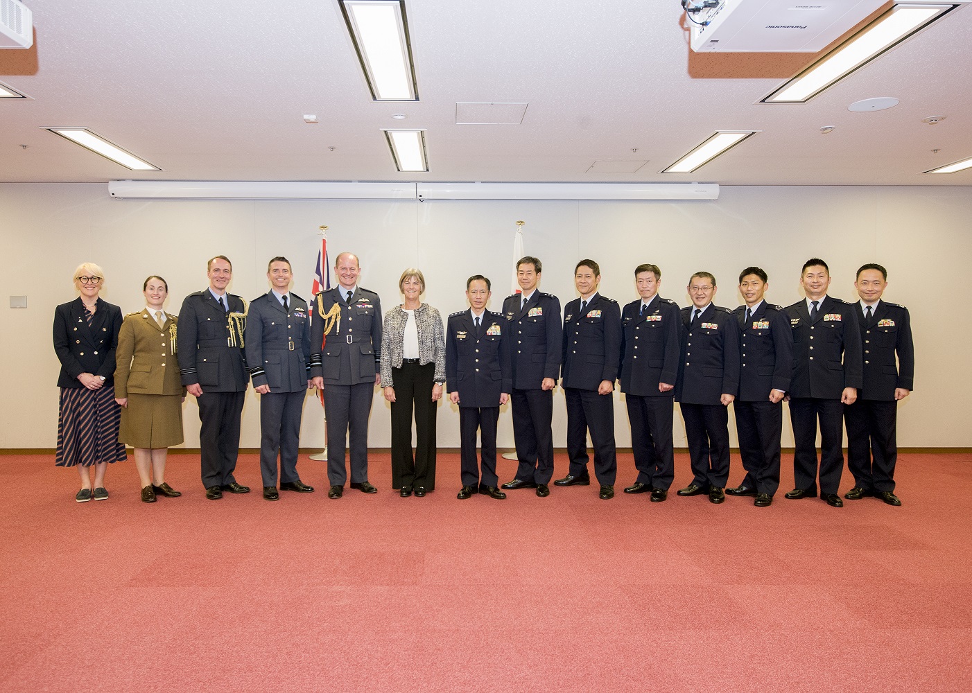 Image shows RAF personnel with Japan Air Self Defence Force. 