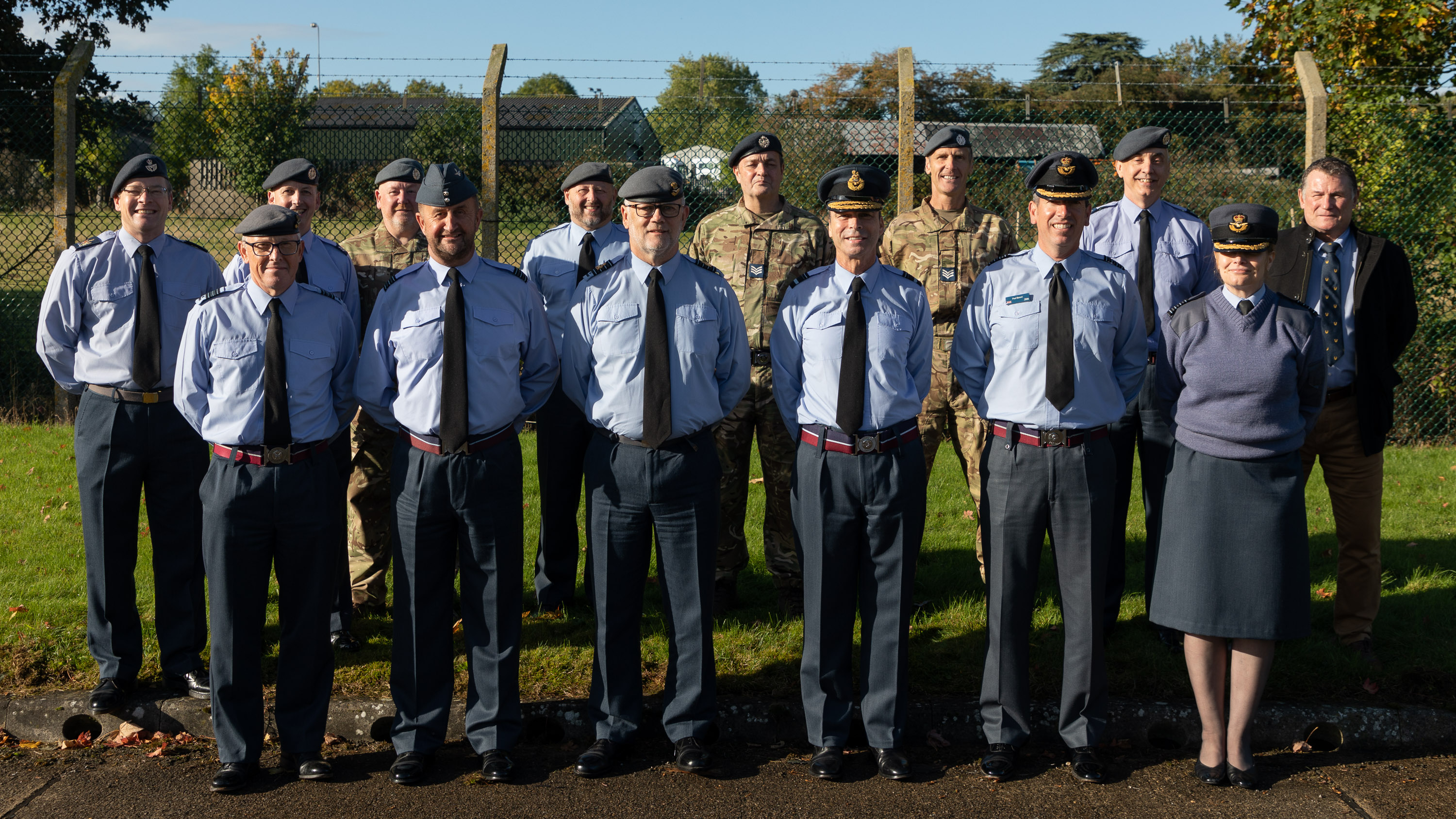 Image shows RAF aviators standing for photo.