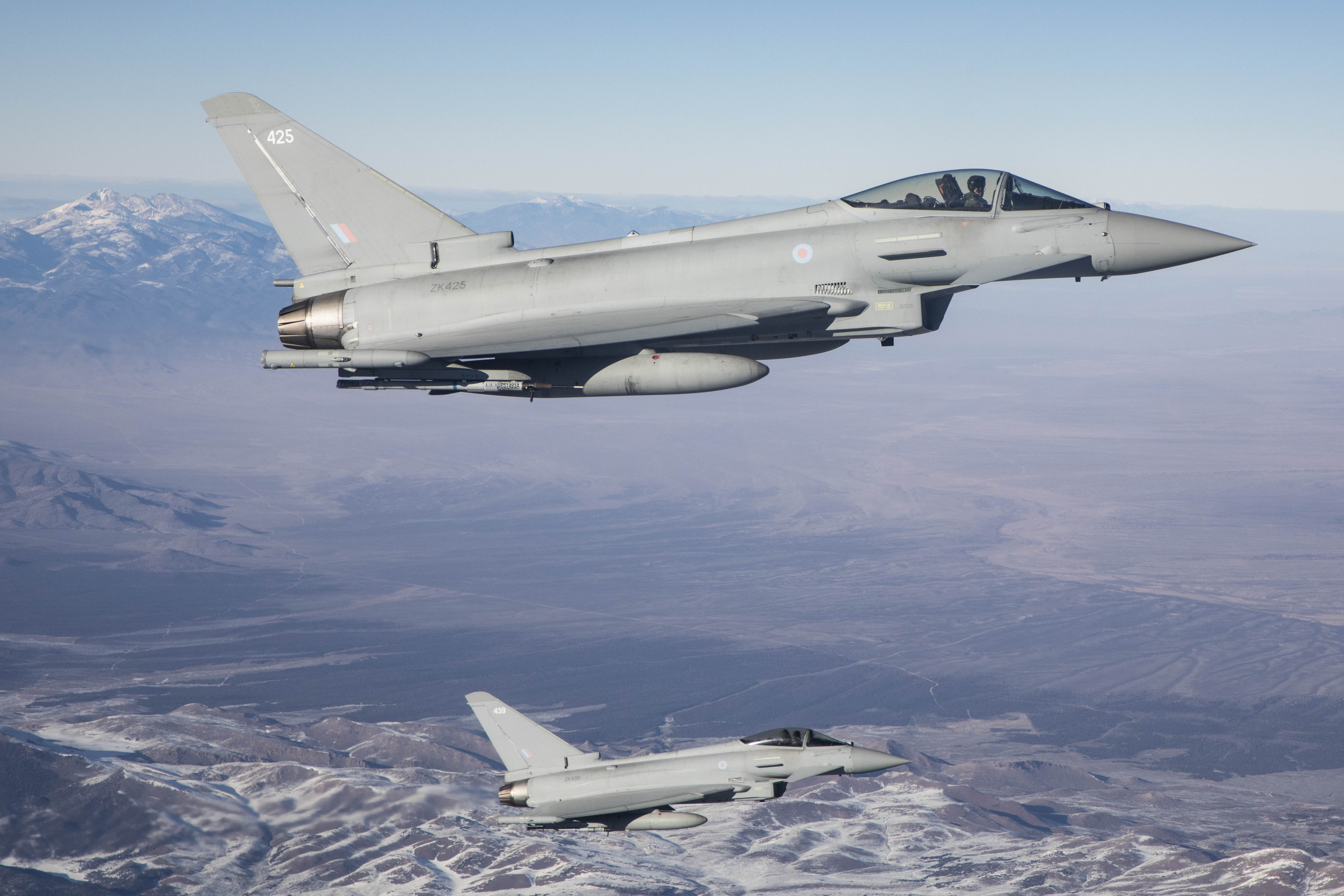 A Royal Air Force Voyager provides Air to Air refuelling capability on Exercise Red Flag