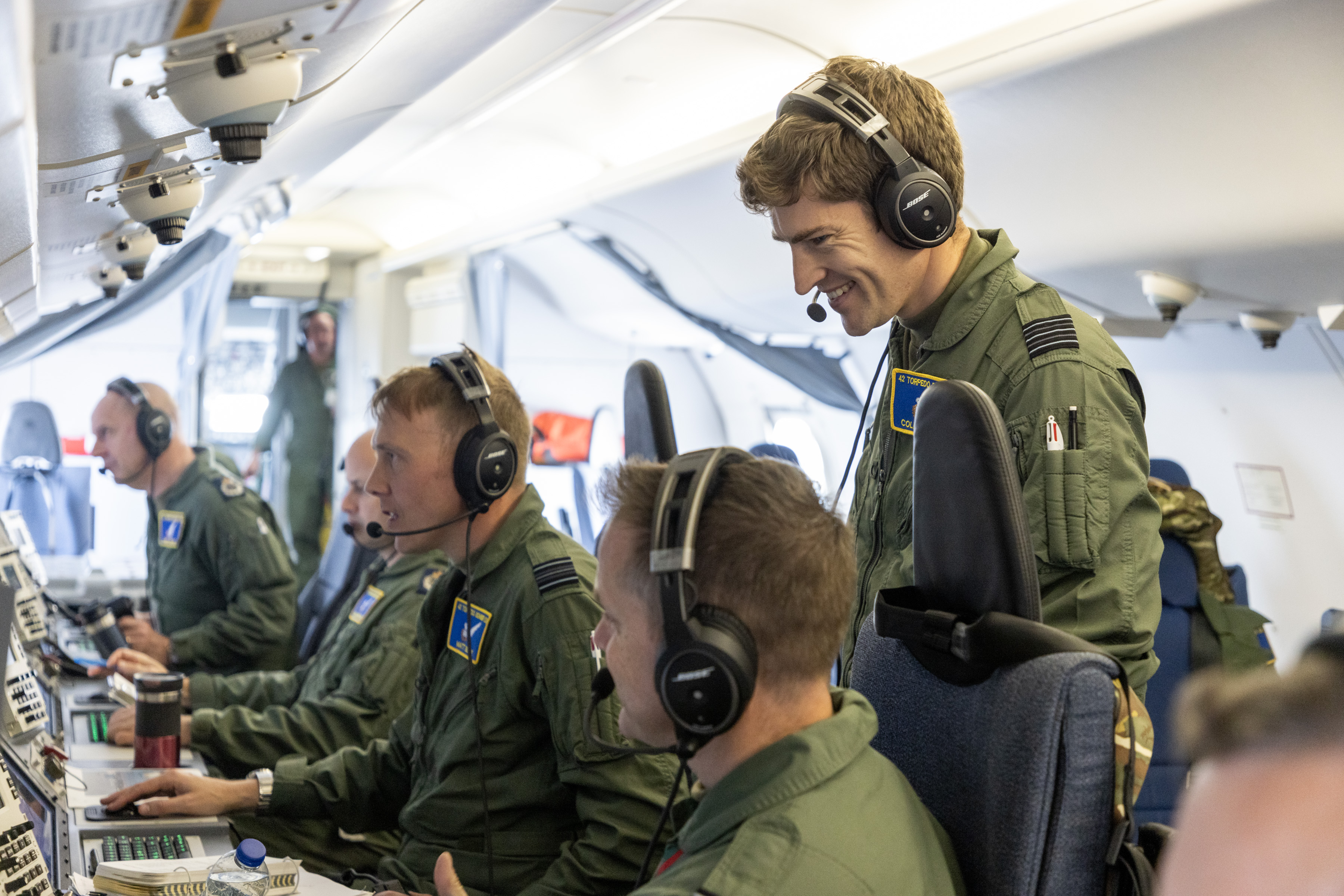 RAF aviators working onboard the posiedon