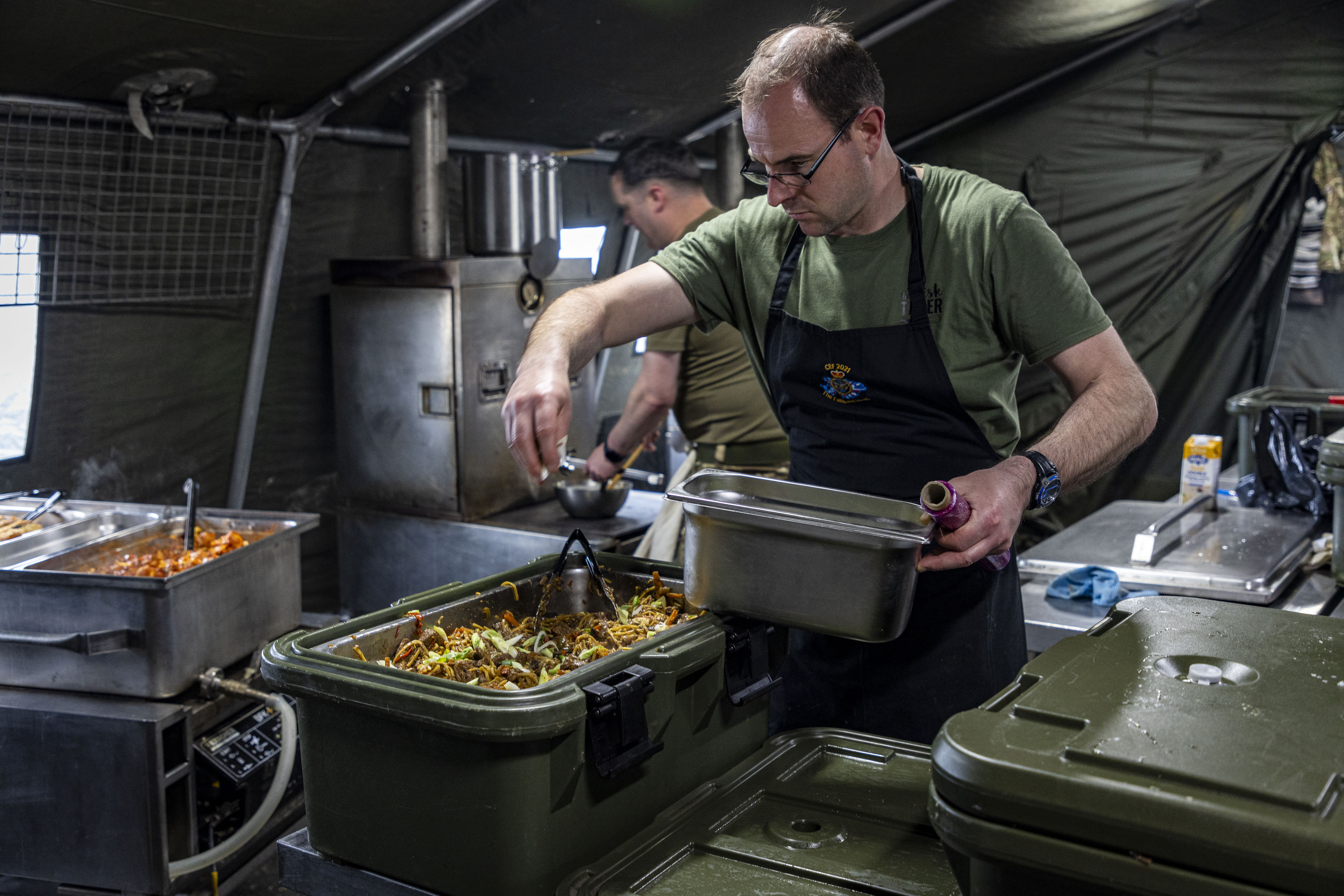 3 Mobile Catering Squadron cooking in the Field Kitchen
