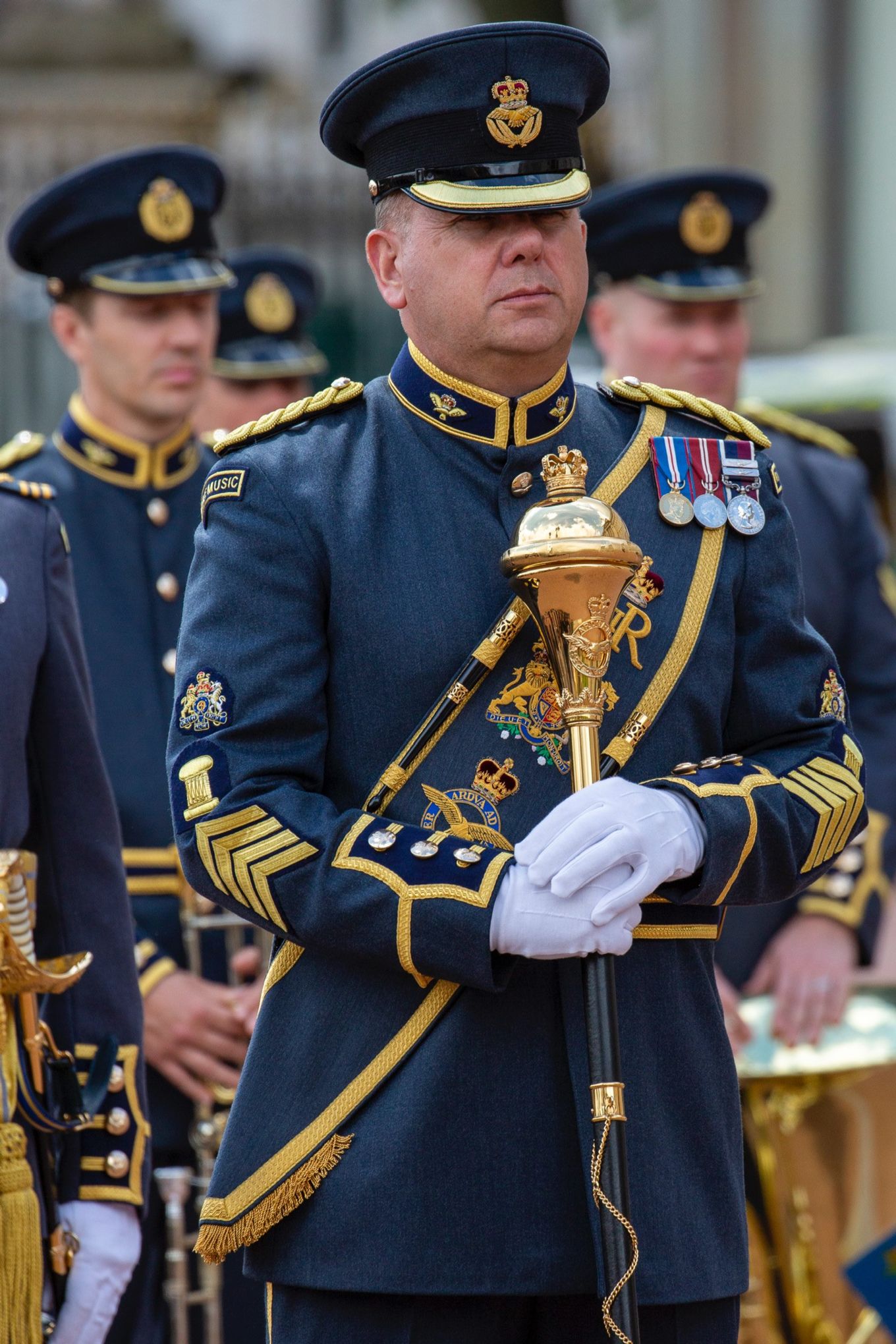 RAF Drum Major with his mace.