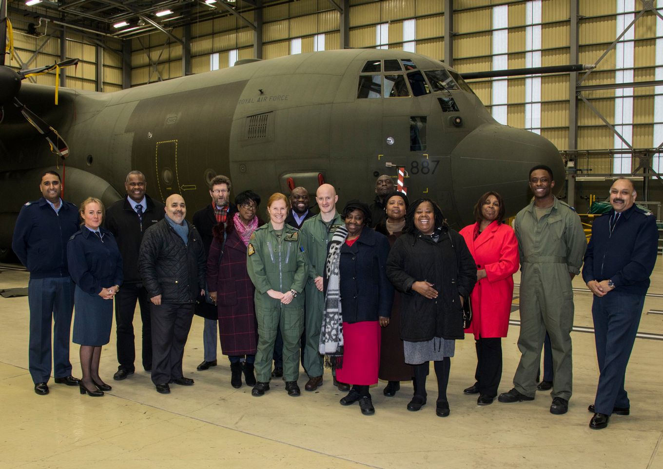 A group of Afro Caribbean Community Leaders, from Birmingham, visited RAF Brize Norton to gain an understanding of what the Royal Air Force can offer young people