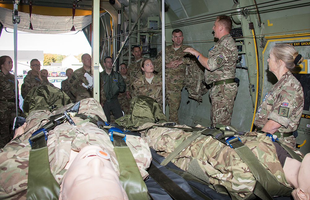 On day two of the Exercise, staff undertook training on the C130J Hercules Rear Crew Trainer