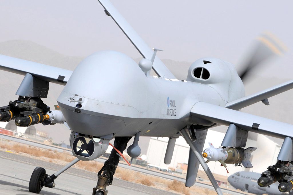 Protector RG Mk, a Remotely Piloted Air System on the ground..