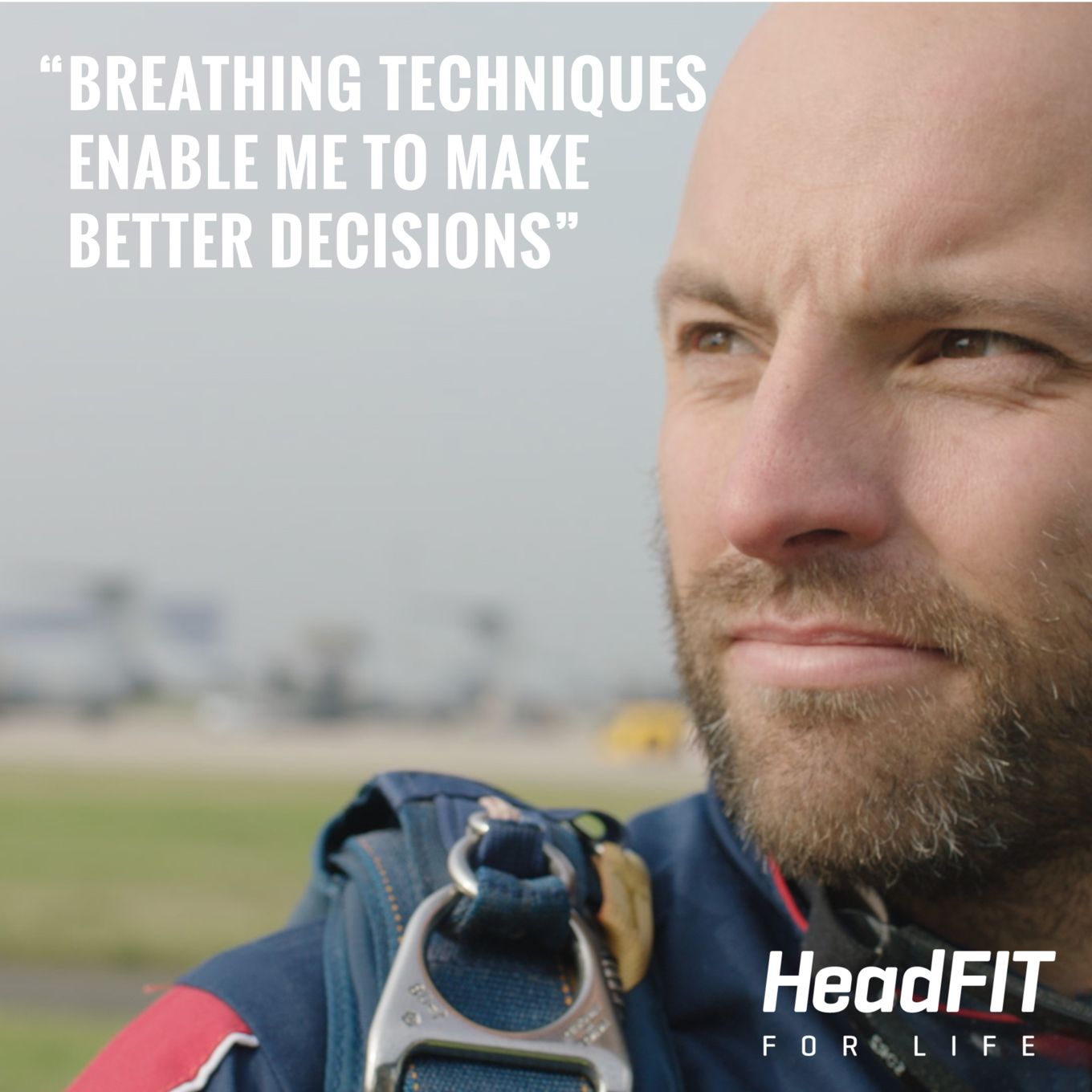 RAF Falcon’s, Flight Lieutenant Ashley Grey-Smart features in the ‘Breathing Techniques’ tool 