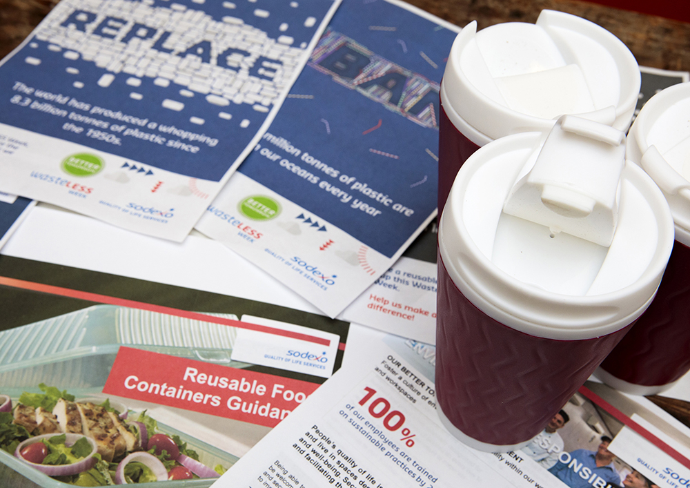 Cups available to reduce the use of disposable coffee cups
