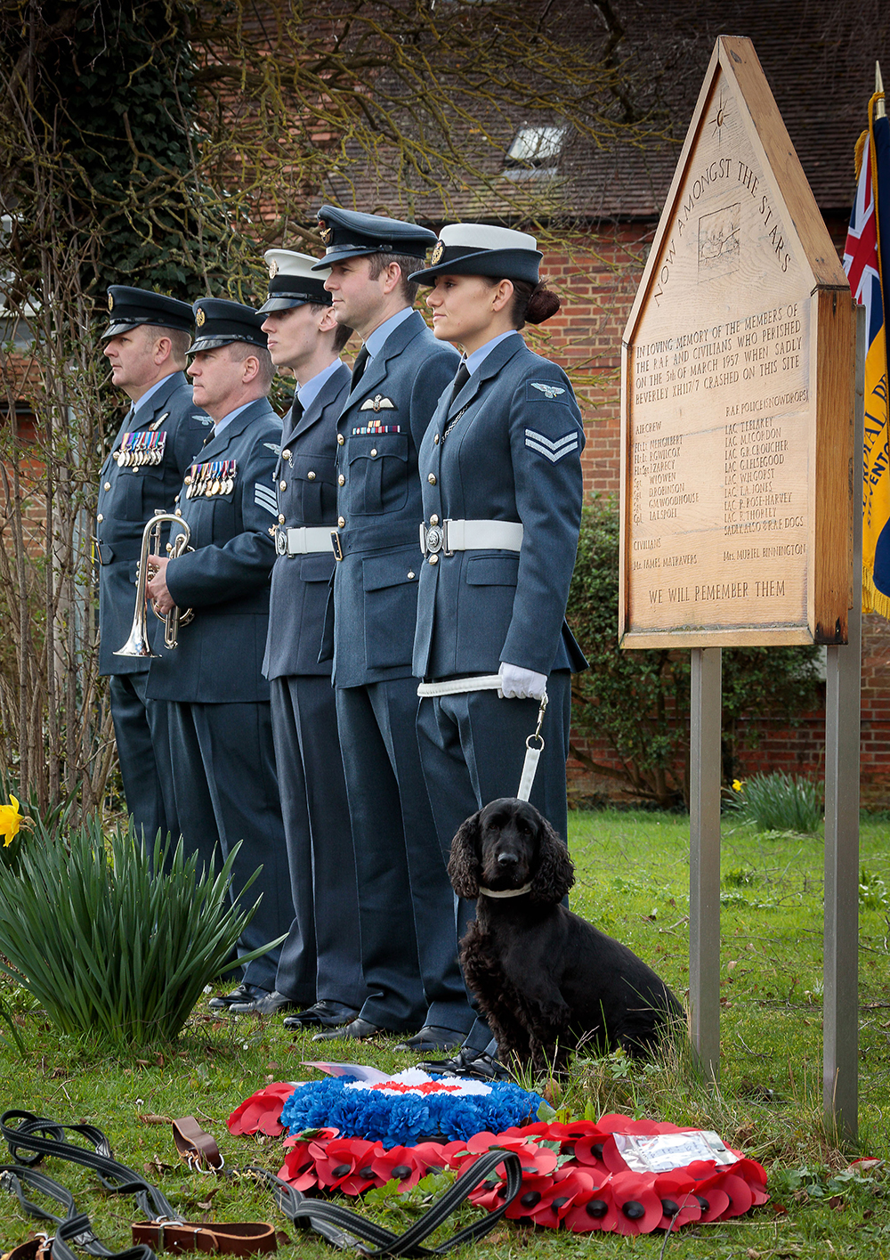 RAF Brize Norton personnel pay their respects to those who lost their lives