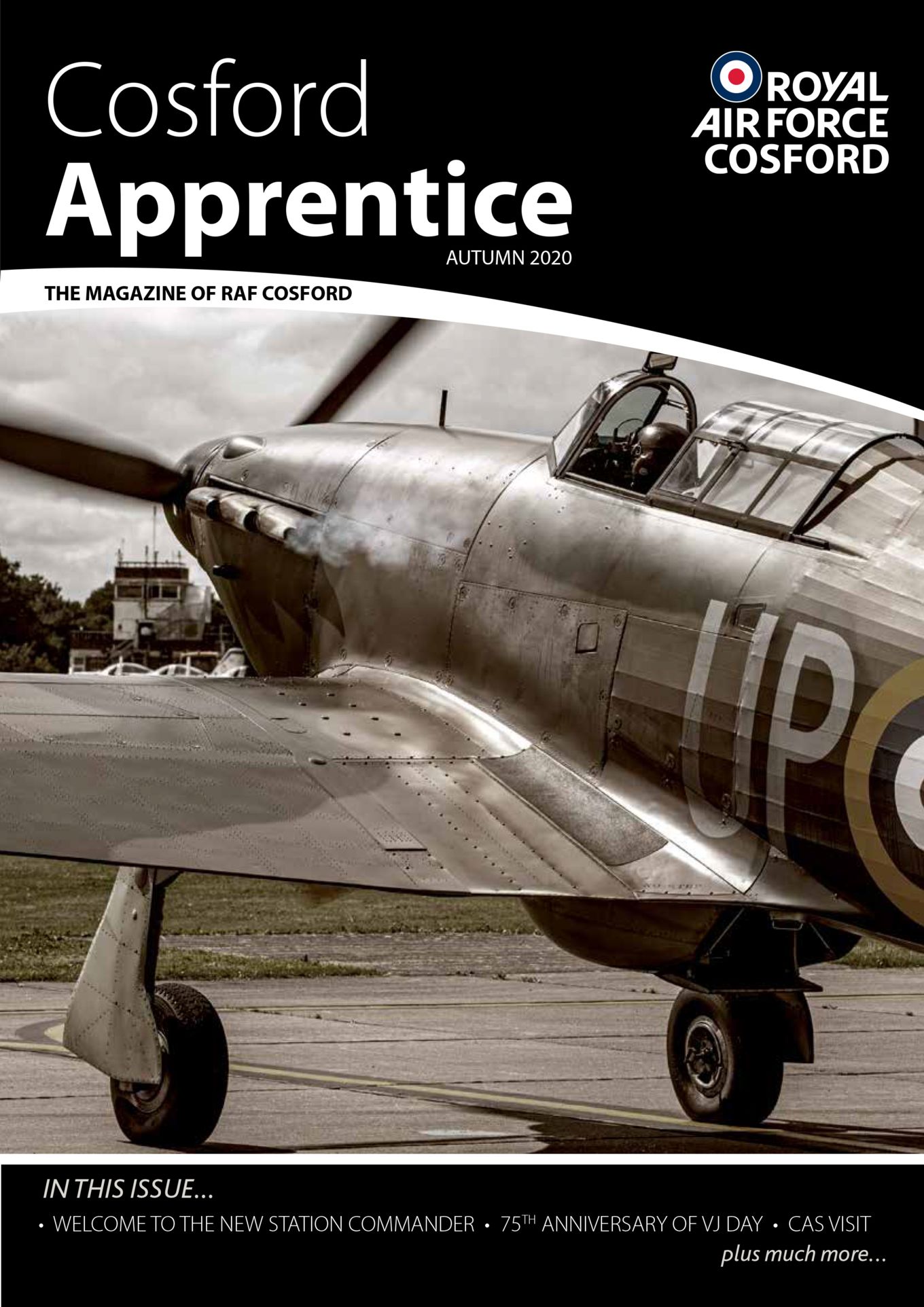 Picture of the front cover of the Apprentice magazine. - picture is a spitfire aircraft