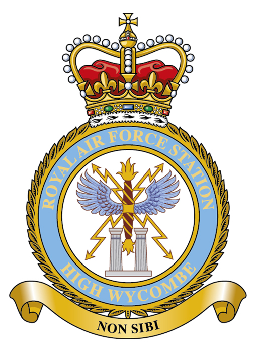 Image shows RAF High Wycombe station badge.