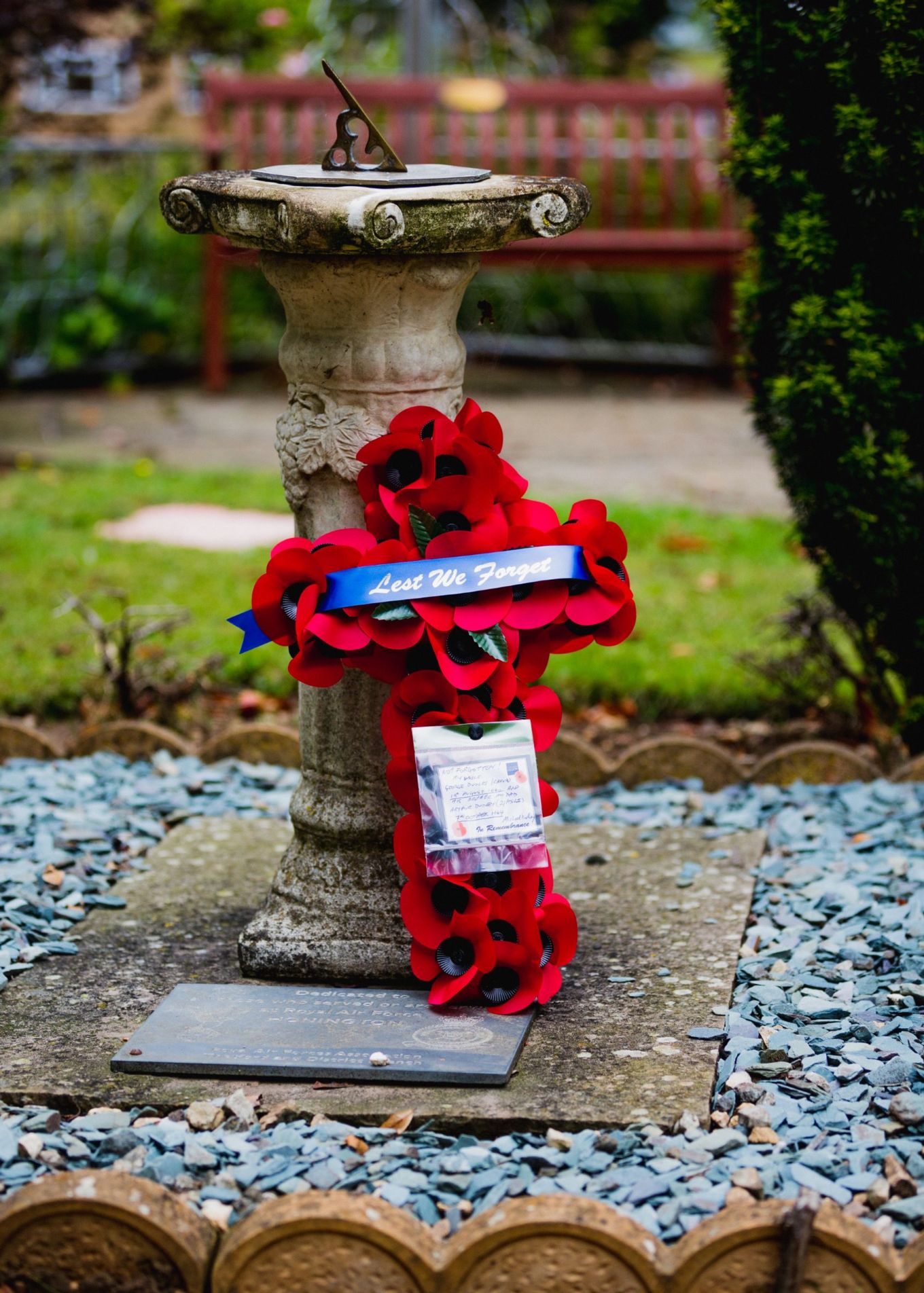 Poppy Cross at the Memorial laid by Michael
