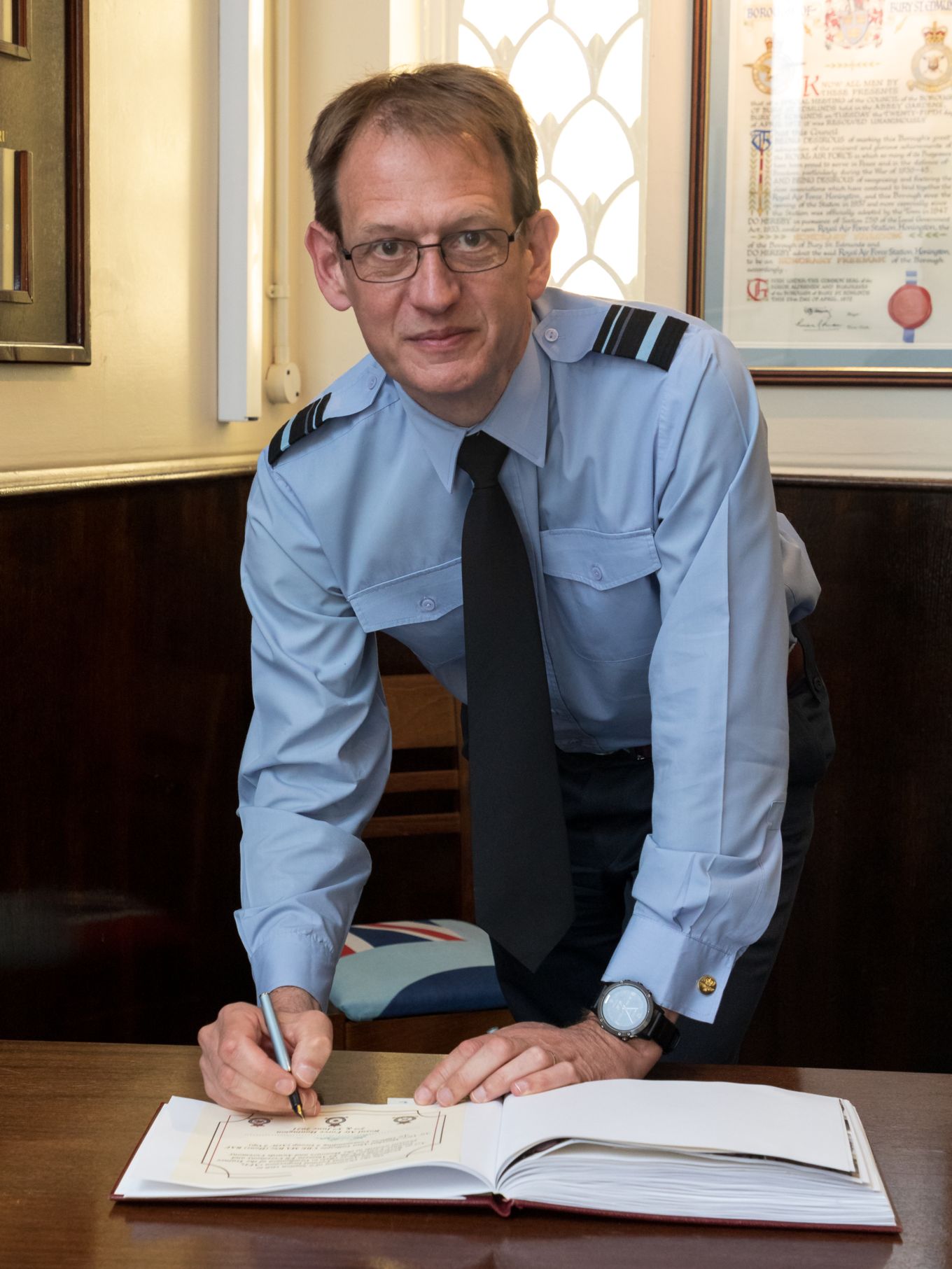 AOC 2 Gp Air Vice-Marshal Gillespie visits the Station for the Annual Formal Inspection