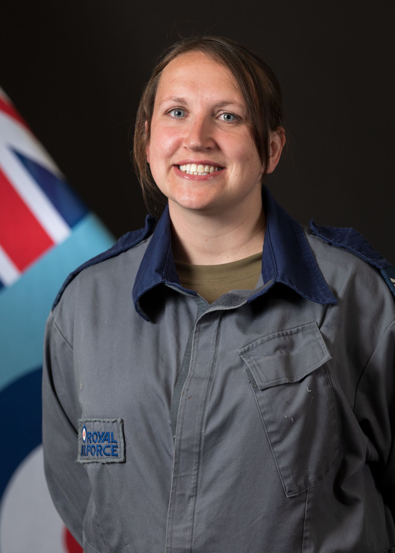 Cpl Ogden in RAF engineering coveralls