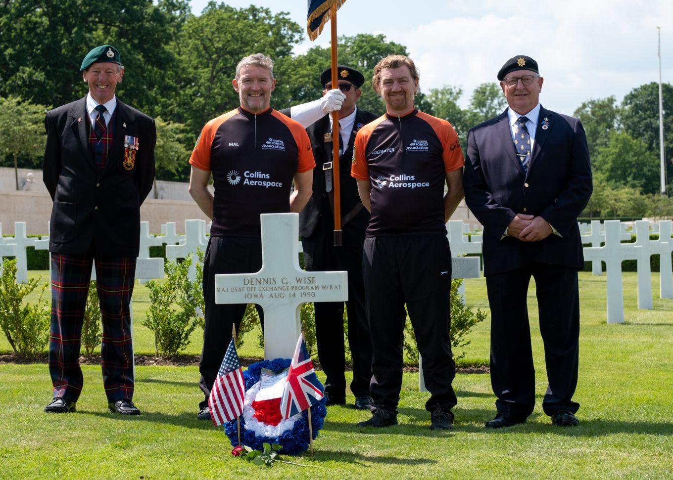 Mal and Martin with the RBL at the grave of Major Dennis Wise