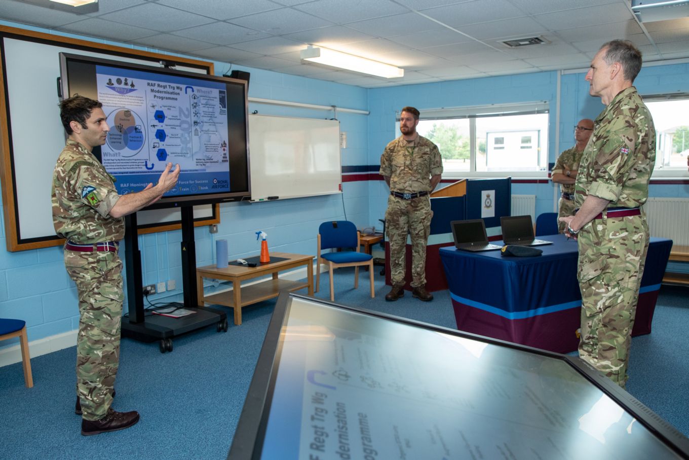 DCom Ops is briefed on Force protection capability and development