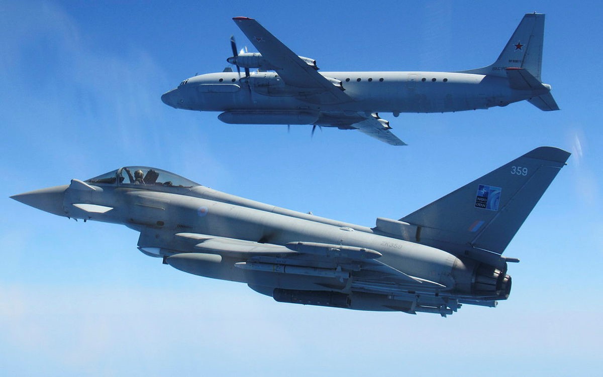 RAF Typhoon intercepting a Russian aircraft
