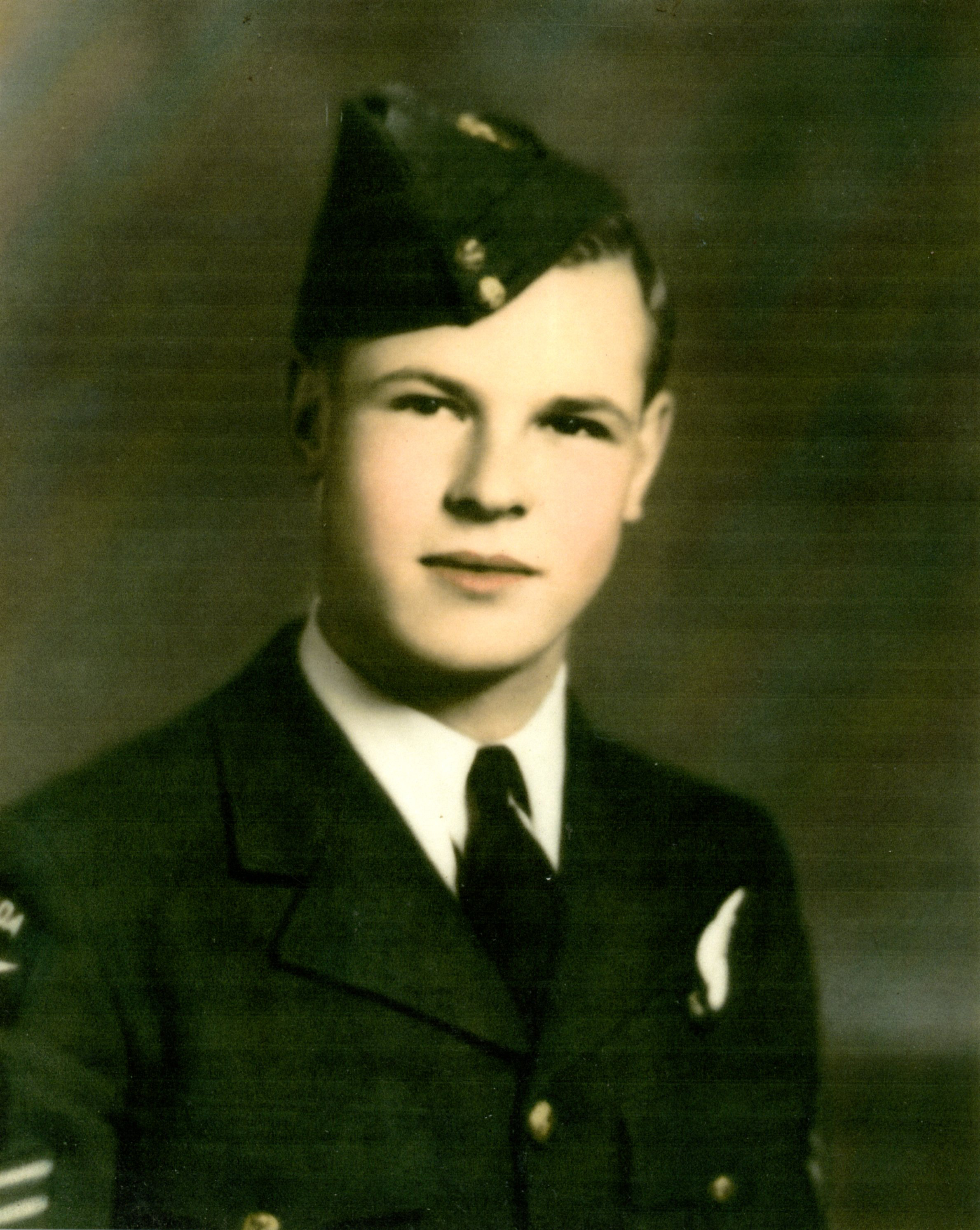 Sepia photo of Pilot Officer Fletcher