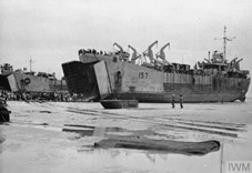 A Landing Ship (Tank) of the type used in the Op HUSKY beach landings