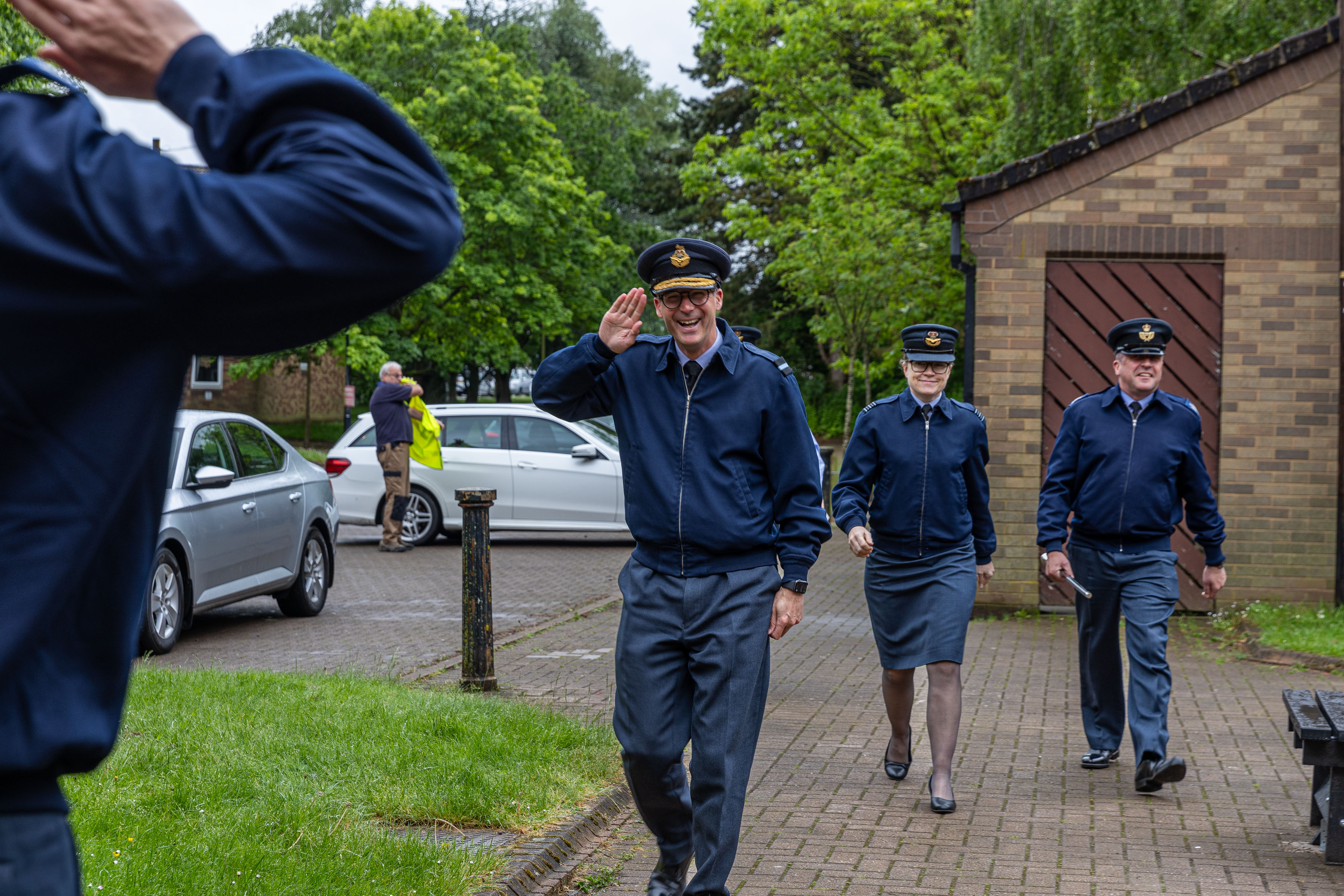 Air Commodore Portlock arriving at RAF Cosford SLA