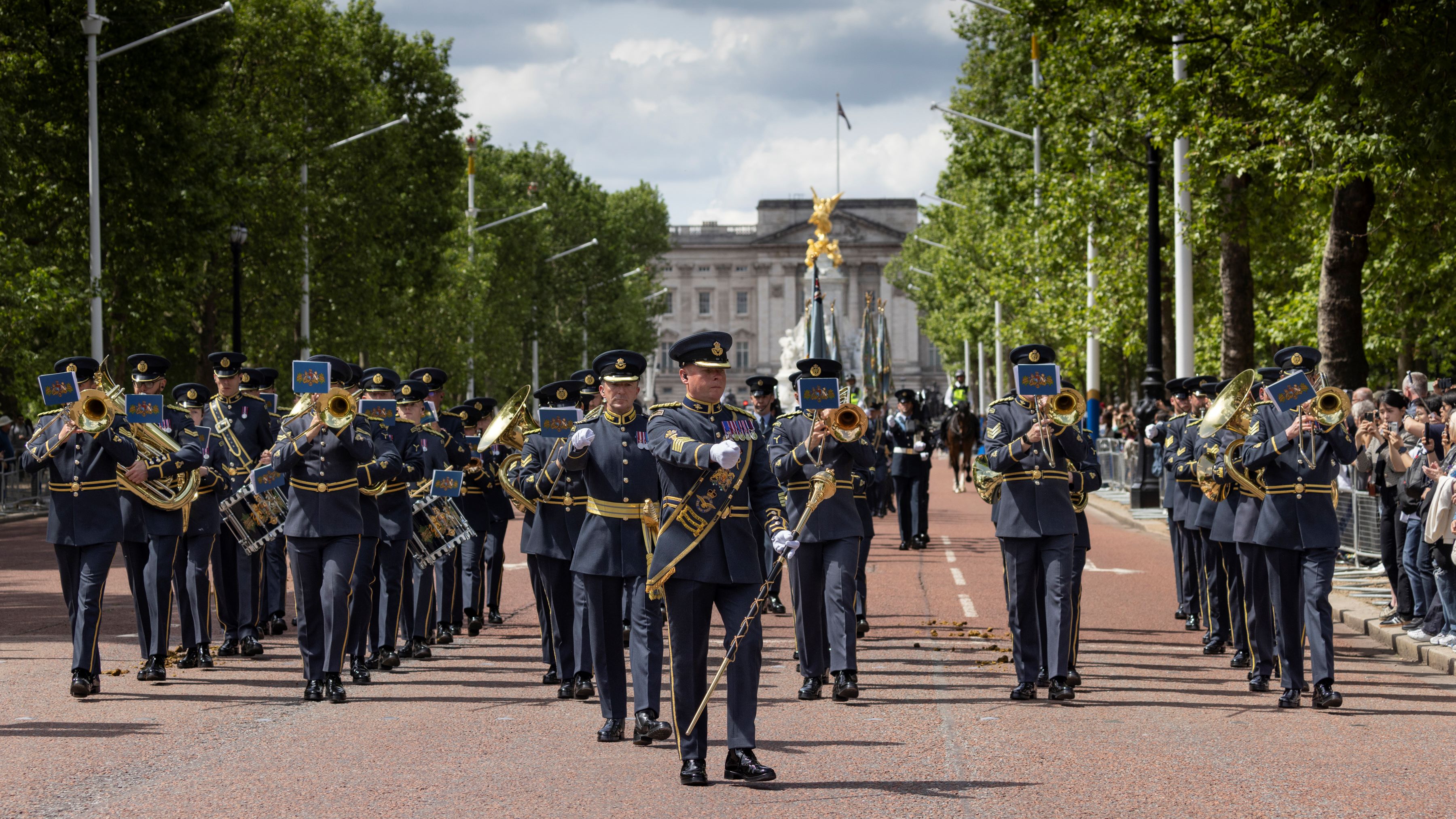 The Band of the Royal Auxiliary Air Force from RAF Cranwell.