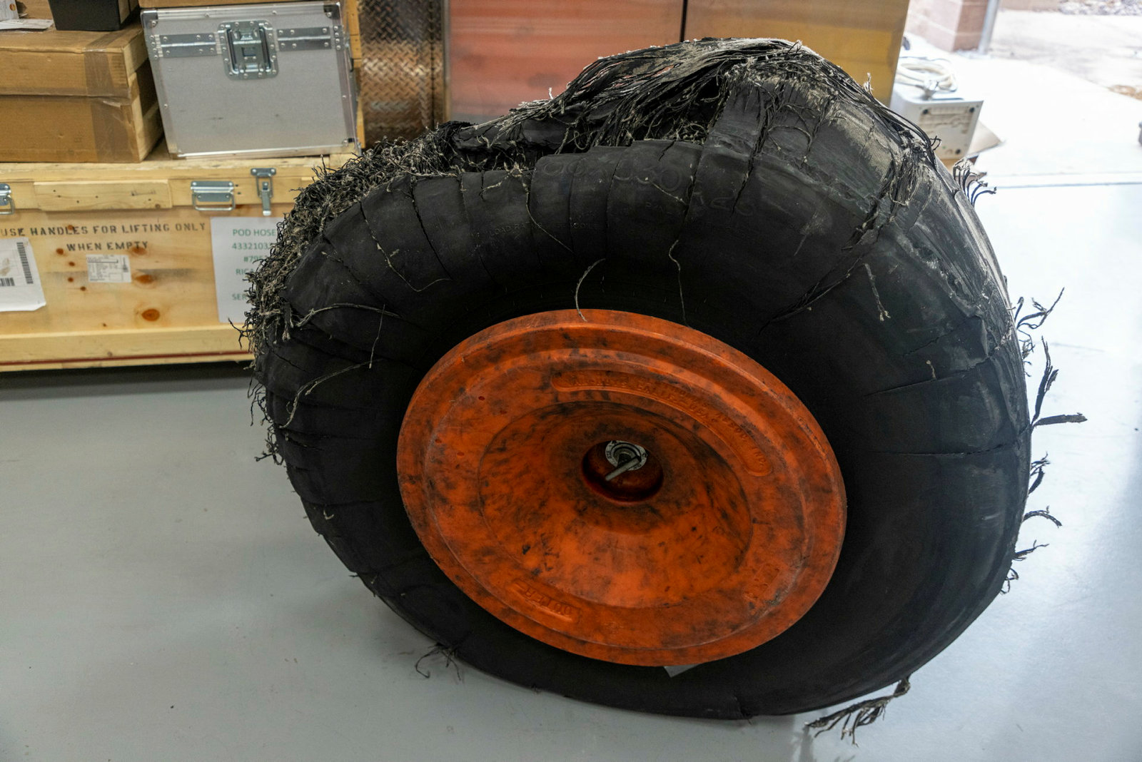 Blown out tyre